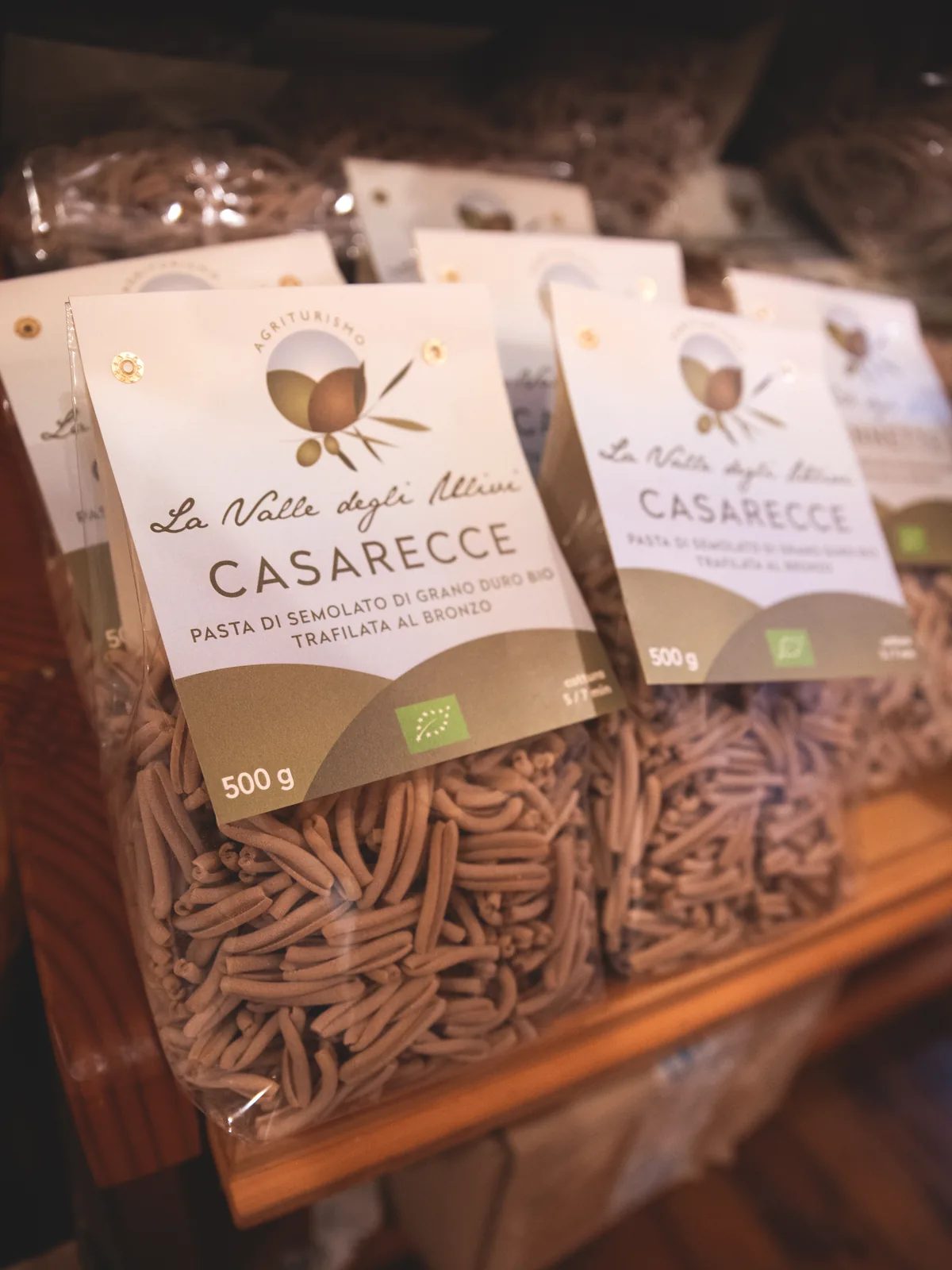 Casarecce di semolato di grano duro bio in confezione